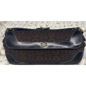 Etienne Aigner~Brown With Black Leather Hobo handbag~ vintage